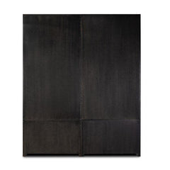 Aerith Double Bookcase W/ Ladder - Worn Blk