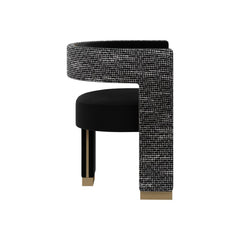 Adamina Dining Armchair - Abbington Black / Hobbes Night