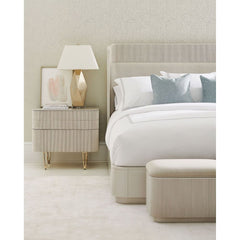 Adoration Storage Bench - White, Beige