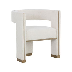 Adamina Dining Armchair - Rhea Light Barley - Clearance