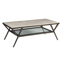 Adamo Cafe Cocktail Table - Medium Brown