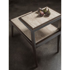 Adamo Cafe Side Table - Medium Brown