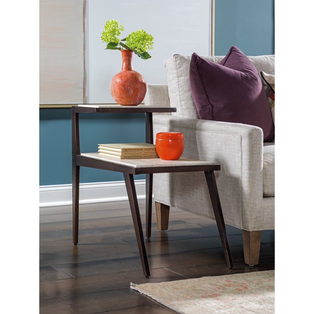 Adamo Cafe Side Table - Medium Brown