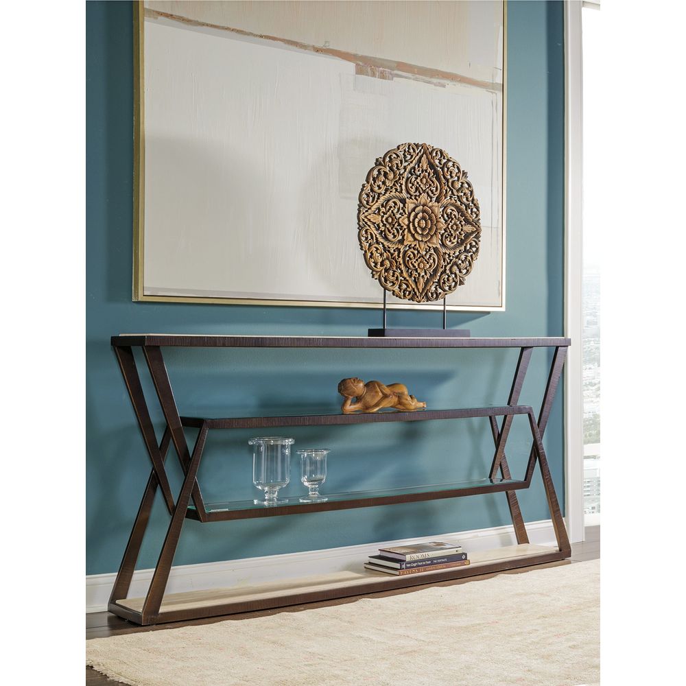 Adamo Cafe Console - Medium Brown