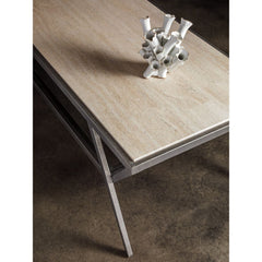 Adamo Silver Gray Cocktail Table - Silver Leaf