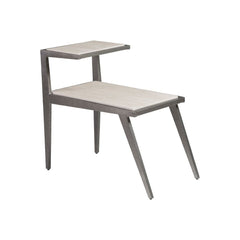 Adamo Silver Gray Side Table - Silver Leaf