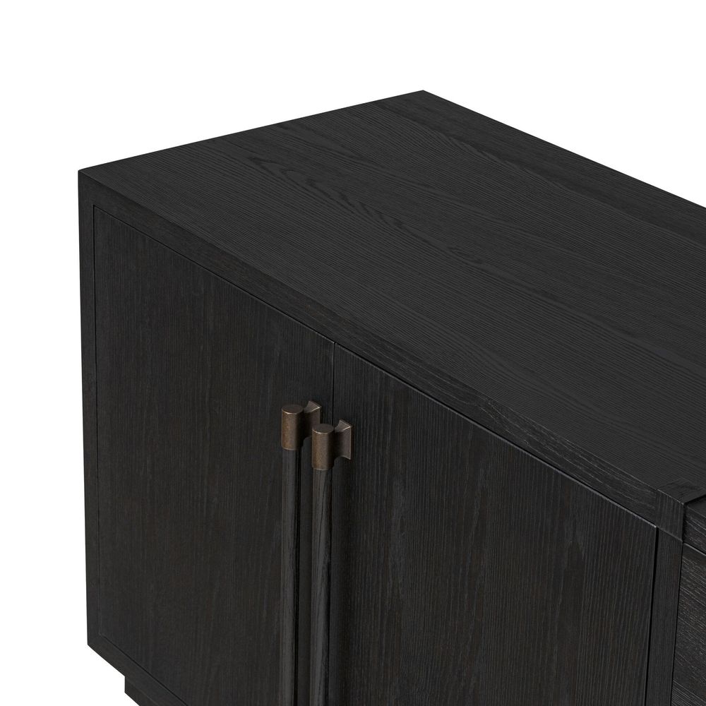 Adolfo Media Console - Modern Black Ash