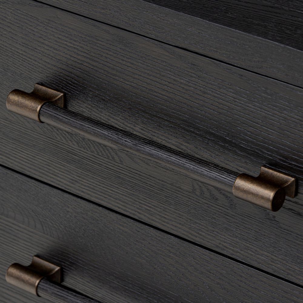Adolfo Media Console - Modern Black Ash