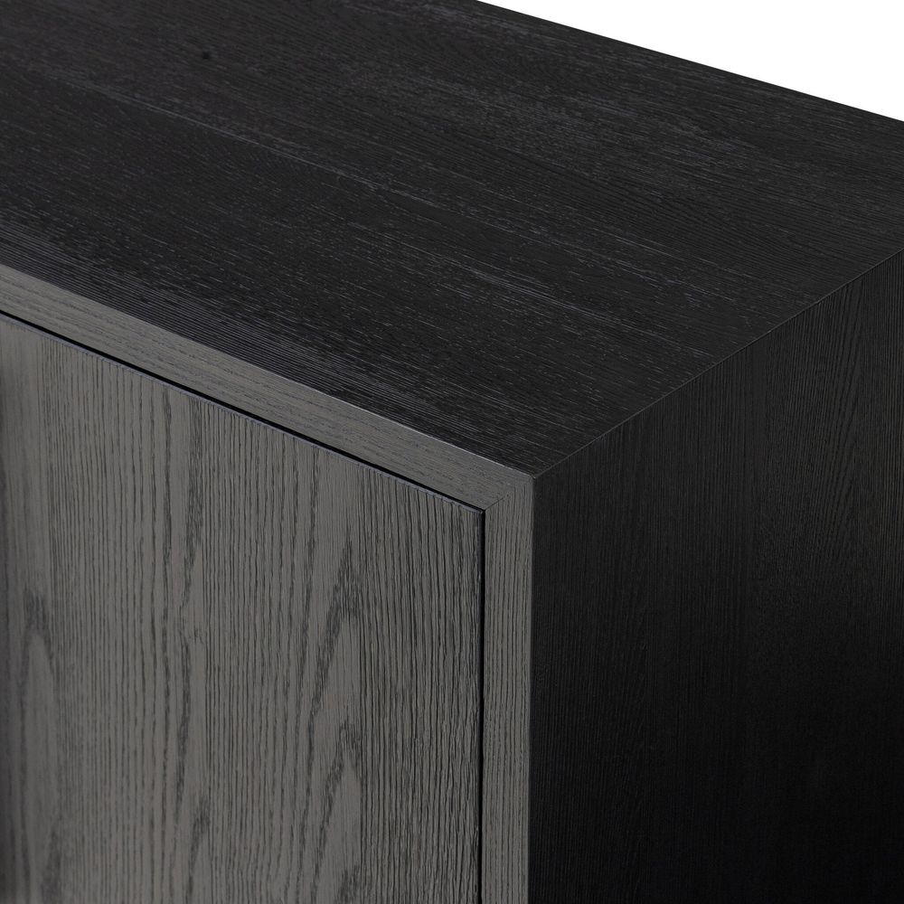 Adolfo Media Console - Modern Black Ash