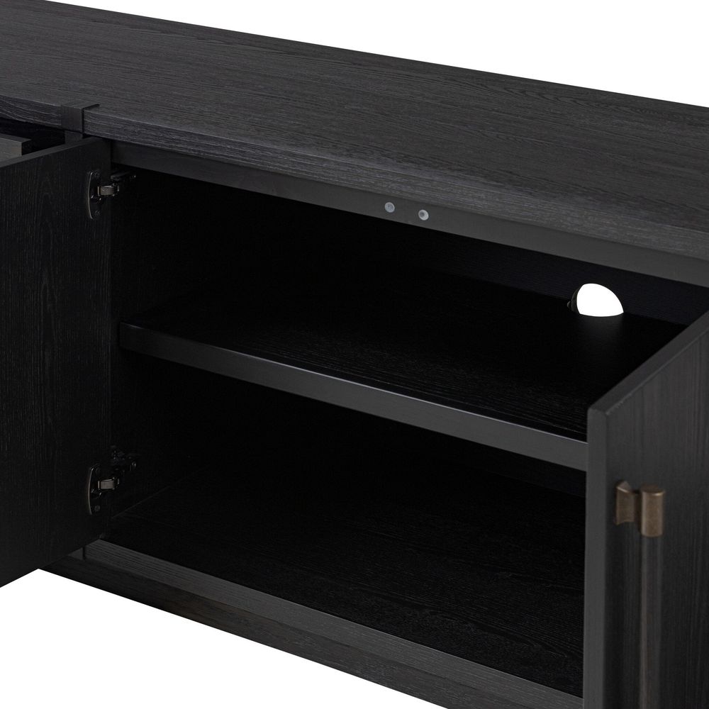 Adolfo Media Console - Modern Black Ash