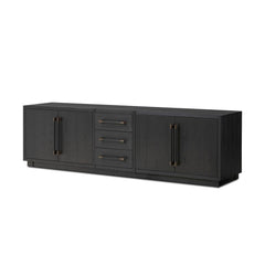 Adolfo Media Console - Modern Black Ash