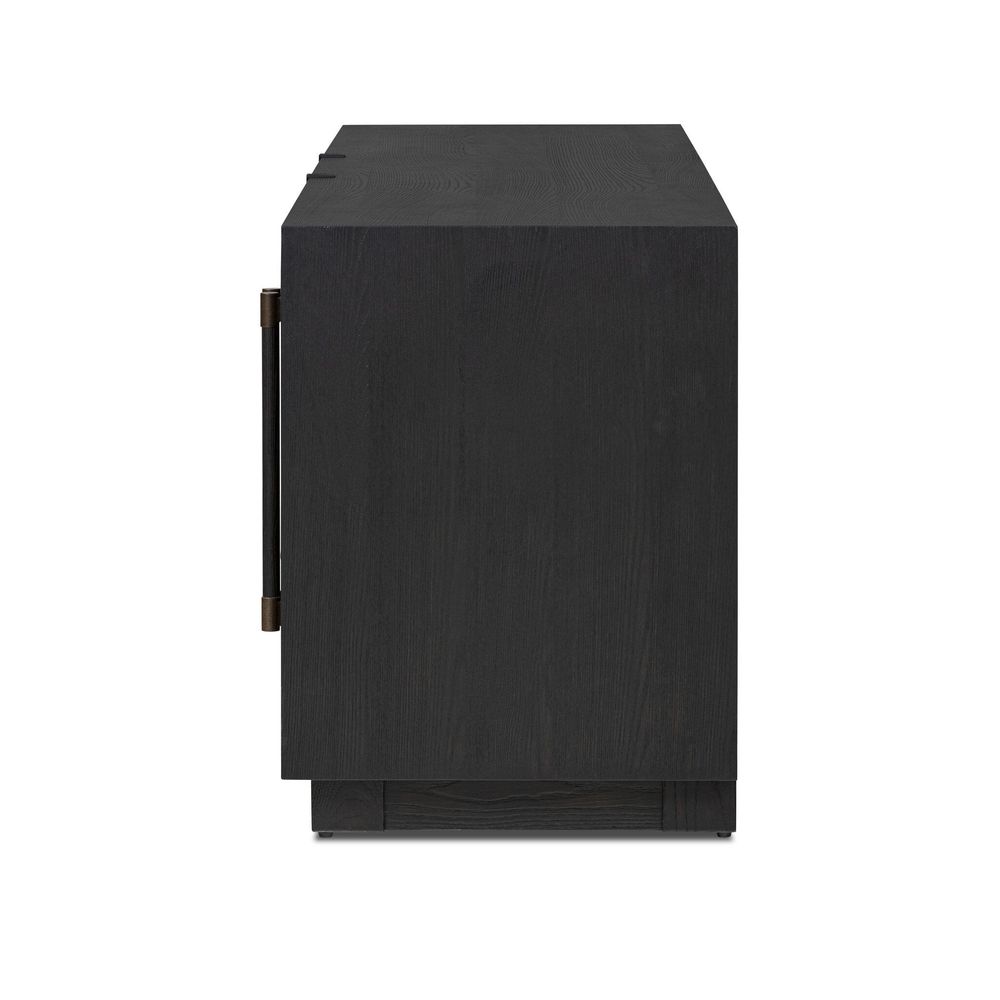 Adolfo Media Console - Modern Black Ash