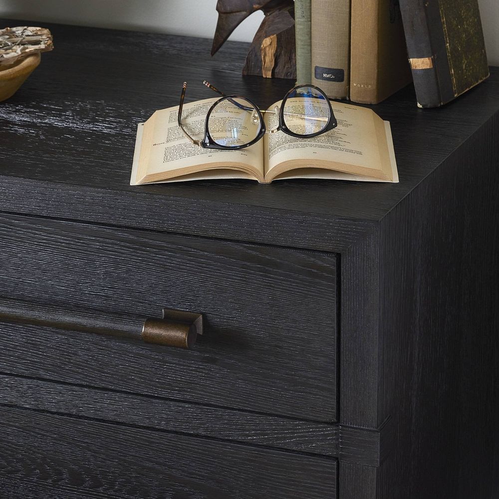 Adolfo Nightstand - Modern Black Ash
