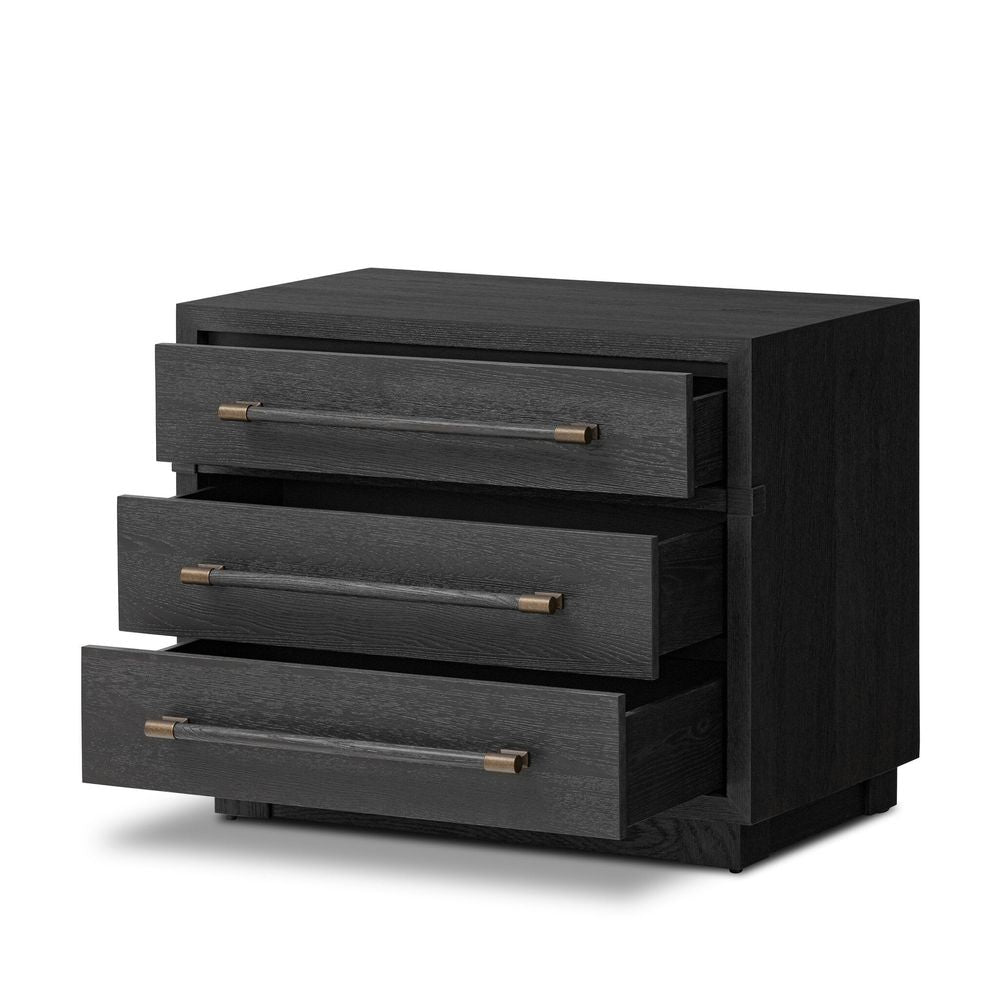 Adolfo Nightstand - Modern Black Ash