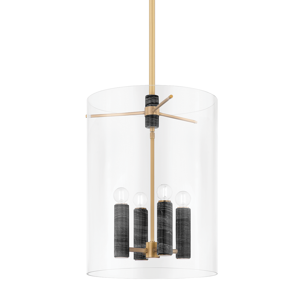 Adonis Lantern - Vintage Brass 4 Lights