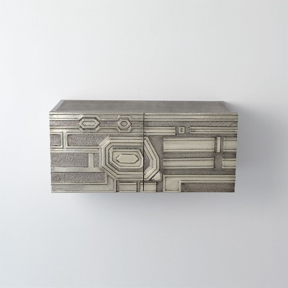 Abstract Floating Block Cabinet