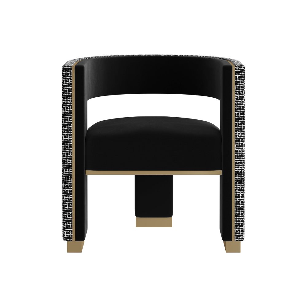 Adamina Dining Armchair - Abbington Black / Hobbes Night