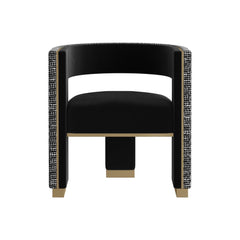 Adamina Dining Armchair - Abbington Black / Hobbes Night