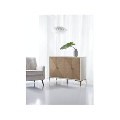 Adele Hall Chest - Beige Off White White - Wood