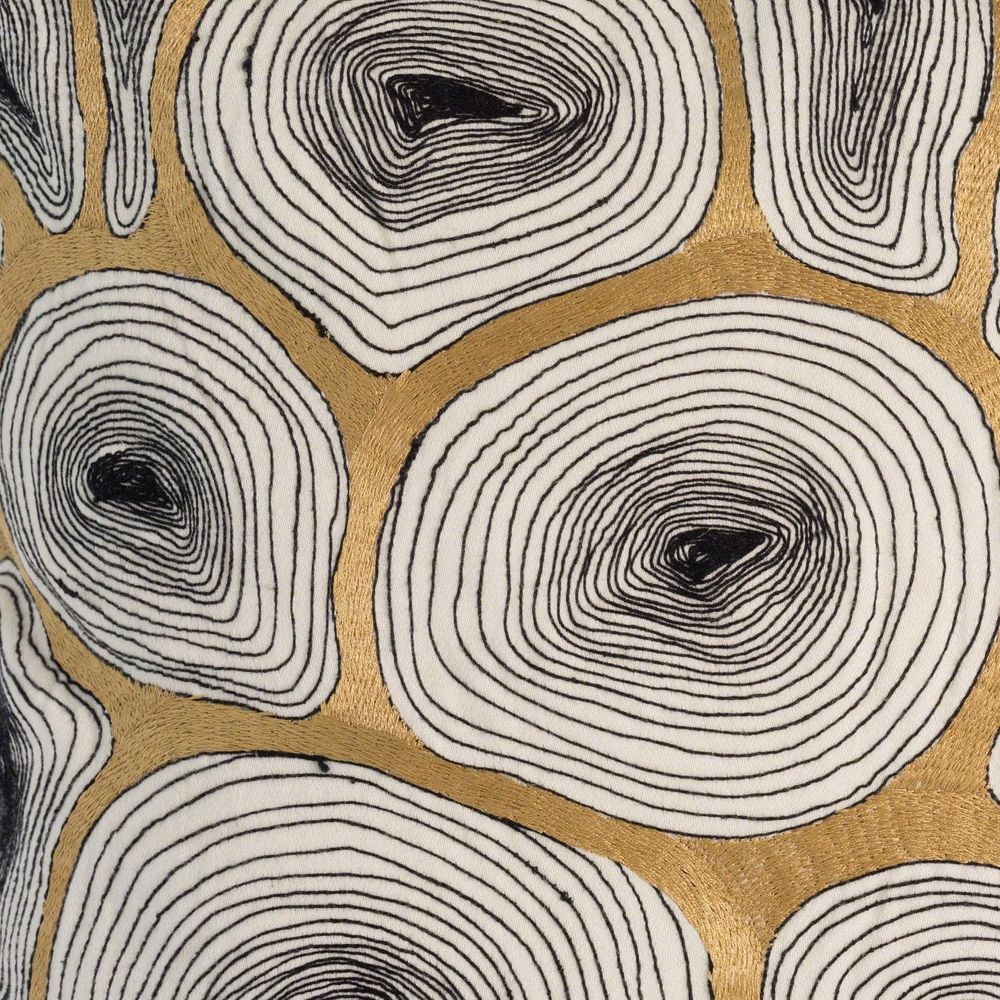Agate Pillow - Black/Gold
