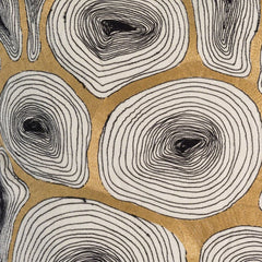 Agate Pillow - Black/Gold