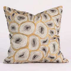 Agate Pillow - Black/Gold