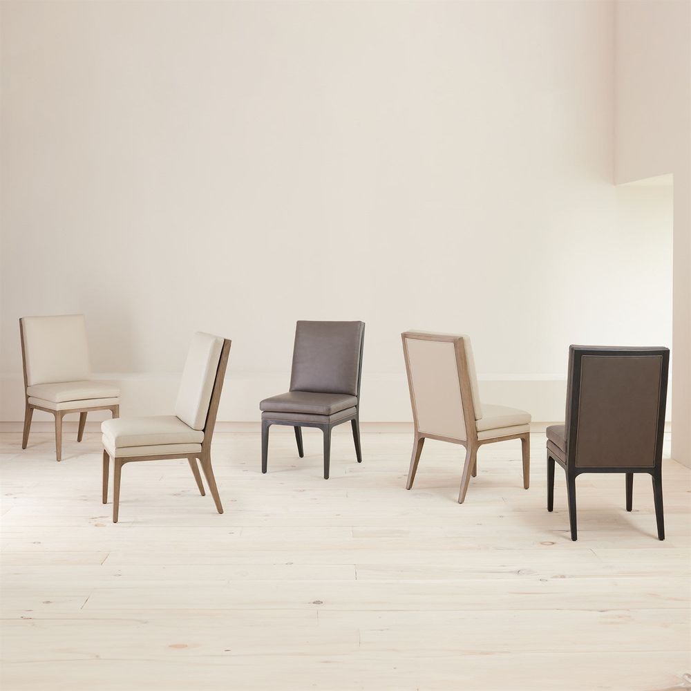 Abbott Dining Chair-Grey Leather
