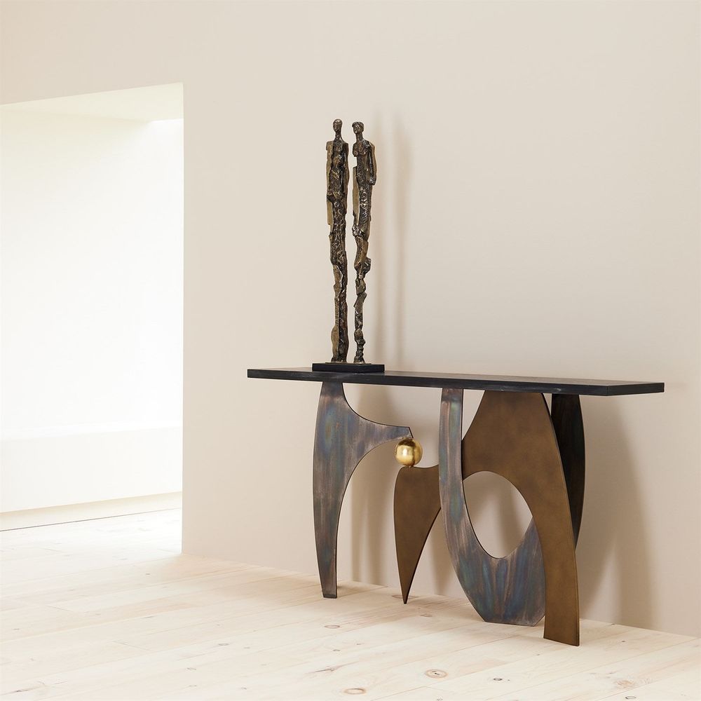 Abstract Couple Sculpture-Brass