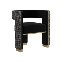 Adamina Dining Armchair - Abbington Black / Hobbes Night