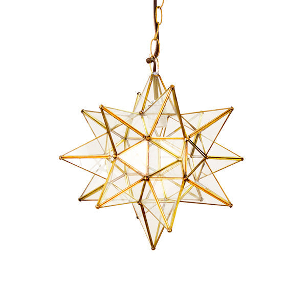 Acs - 12" Md Clear Star In Brass - Wired