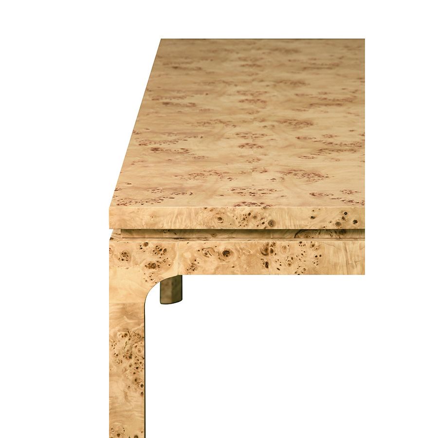 Adams Rectangular Dining Table In Burl Wood