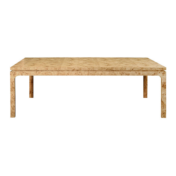 Adams Rectangular Dining Table In Burl Wood