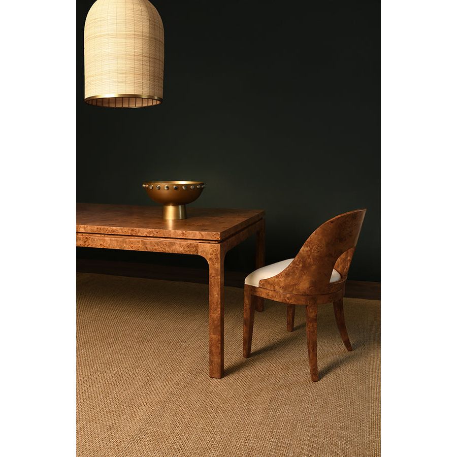 Adams Rectangular Dining Table In Dark Burl Wood