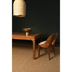 Adams Rectangular Dining Table In Dark Burl Wood