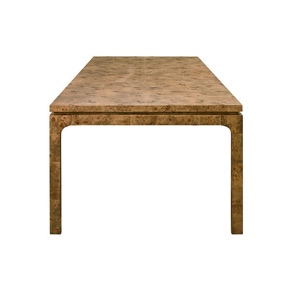 Adams Rectangular Dining Table In Dark Burl Wood