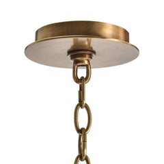 Acrylic And Brass Six-Light Chandelier - Clear
