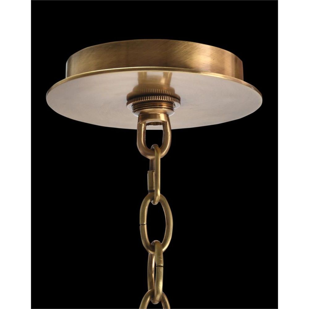 Acrylic And Brass Six-Light Chandelier - Clear