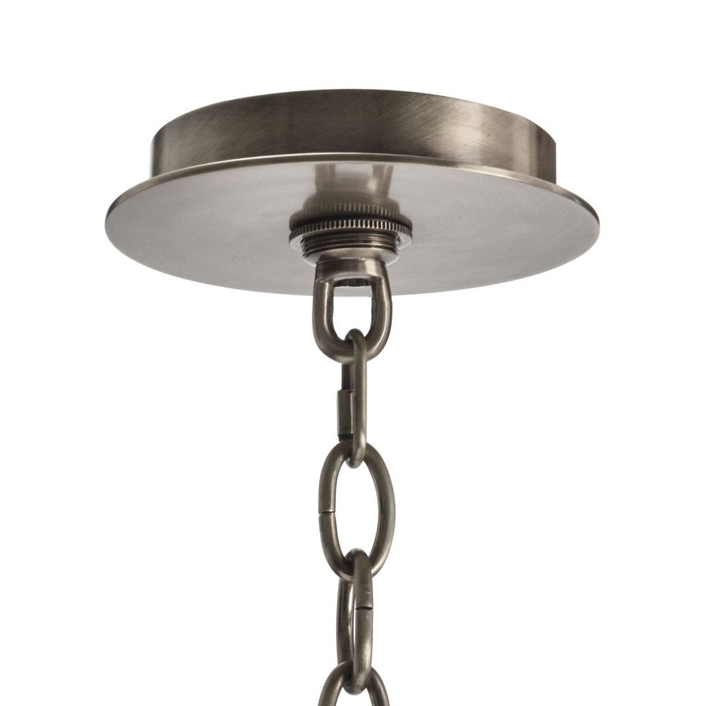 Acrylic And Nickel Six-Light Chandelier - Silver