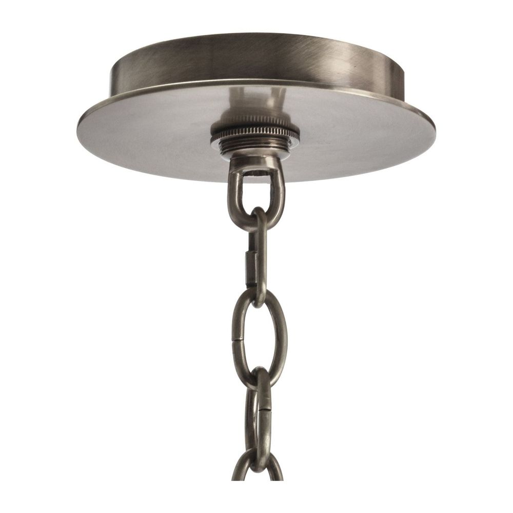Acrylic And Nickel Six-Light Chandelier - Silver