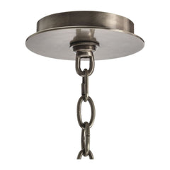 Acrylic And Nickel Six-Light Chandelier - Silver