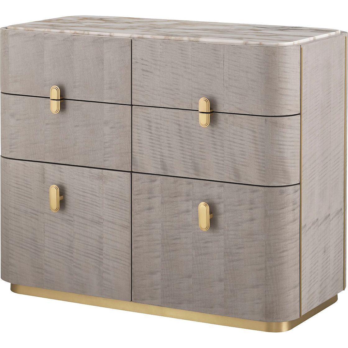 38" Wide 6 Drawer Credenza