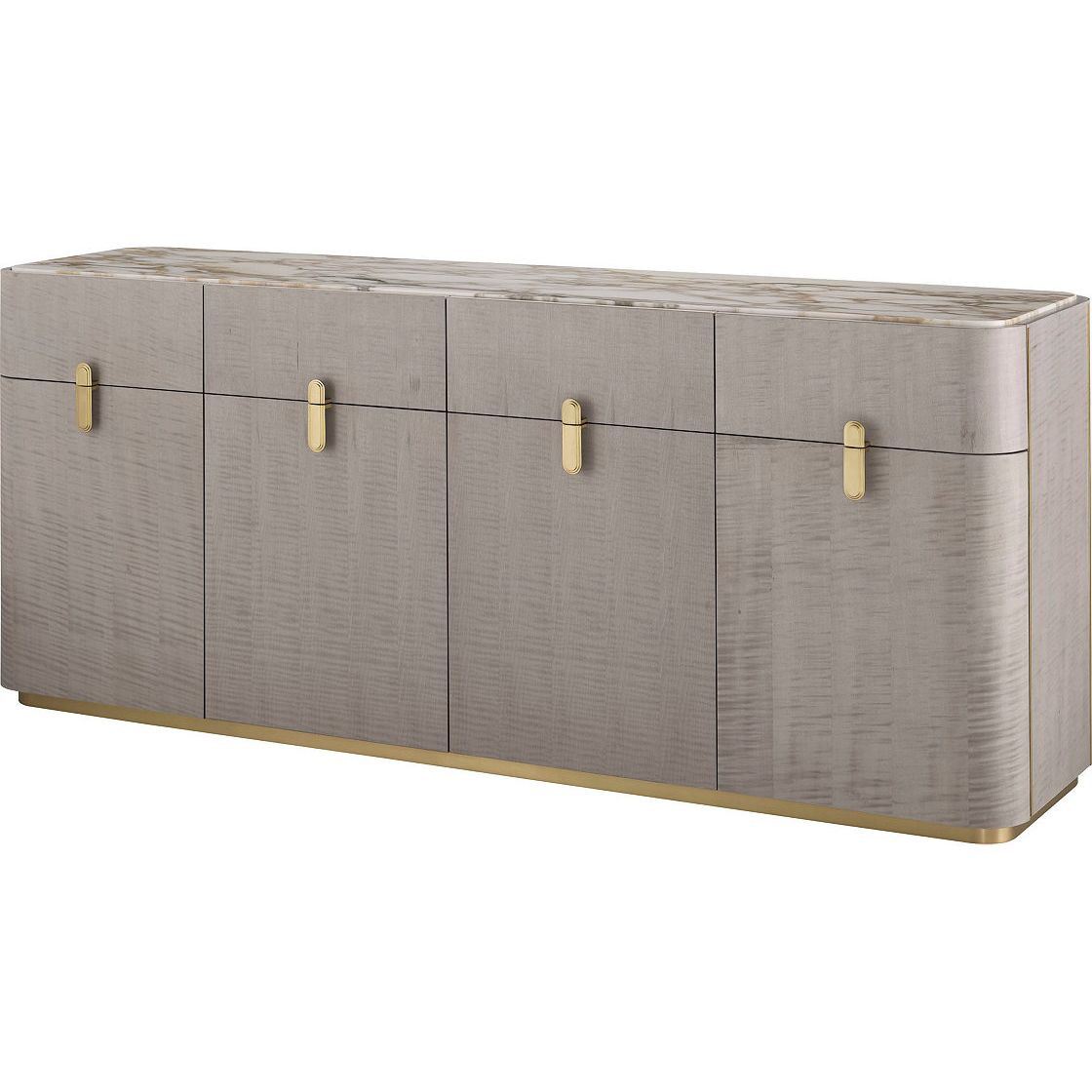 72" Wide 4 Door Credenza