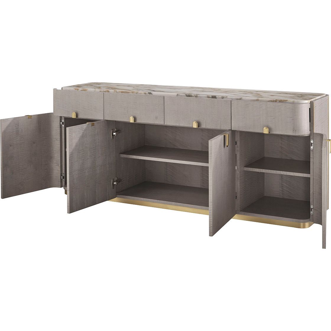 72" Wide 4 Door Credenza