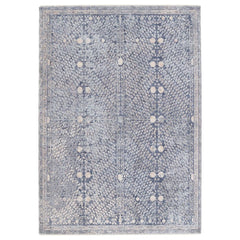 Aalto Floral Blue/ Light Gray Runner Rug (3'X10')