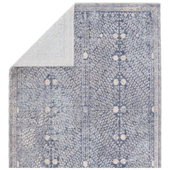 Aalto Floral Blue/ Light Gray Runner Rug (3'X10')