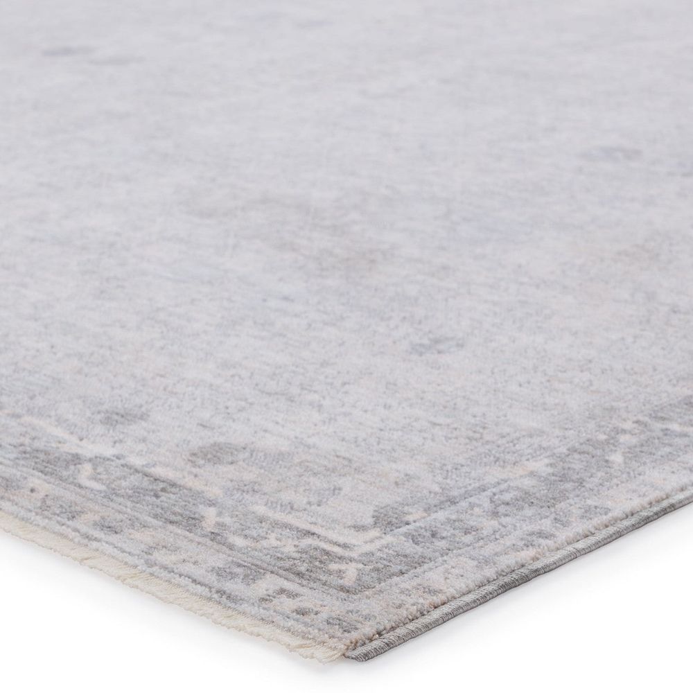 Aalto Floral Light Gray/ Beige Runner Rug (3'X10')