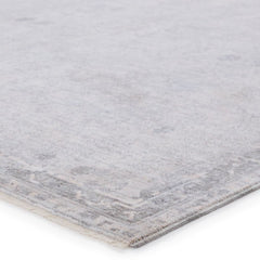 Aalto Floral Light Gray/ Beige Runner Rug (3'X10')