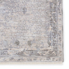 Aalto Floral Light Gray/ Beige Runner Rug (3'X10')