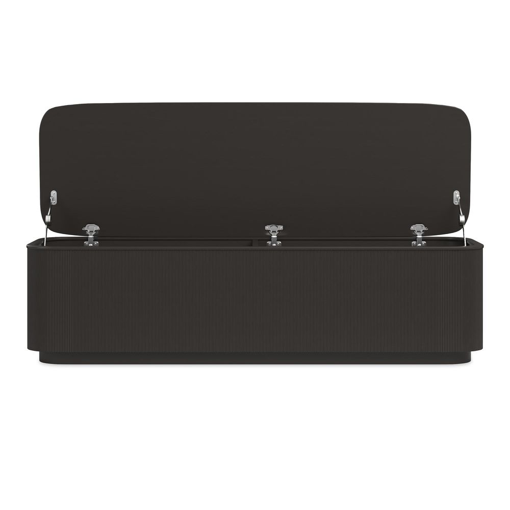 Adoration Fluted Storage Bench with Leather Seat