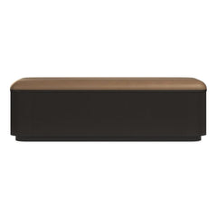 Adoration Fluted Storage Bench with Leather Seat